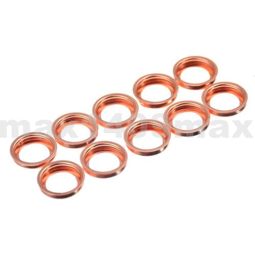 10pcs Oil Drain Plugs Washers Gaskets 1102601M02 fit For Infiniti EX35 G20 100% Brand New economical and practical Aluminum gold