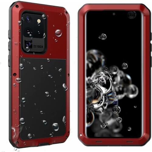 Heavy Duty Protection Doom Armor Metal Aluminum Mobile Phone Case For Galaxy S20 Ultra S20 Plus S20 Drop-proof Shockproof Cover