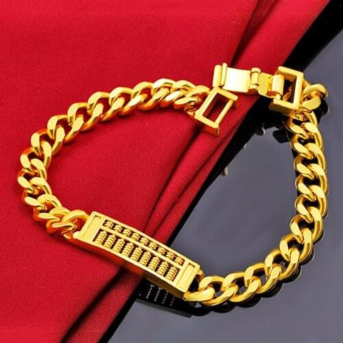 Retro Wishful Abacus Jewelry Gold Filled Pull-out Bracelet For Men And Women Gift