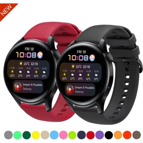 Silicone strap for Huawei watch 3 46mm/Huawei watch GT2 /Samsung Galaxy watch replacement bracelet wristband for Amazfit GTR