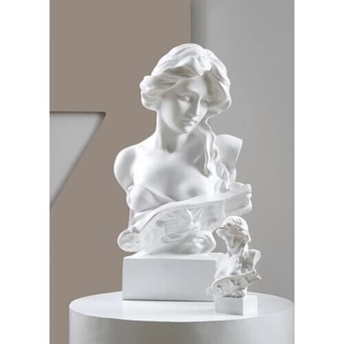 Nordic Character Sculpture Crafts David Plaster Statue Resin Art Avatar Wine Cabinet Home Living Room Decoration Sketch Facial