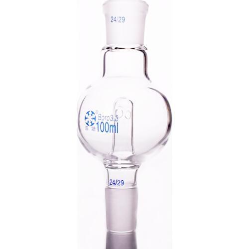 Splashproof bulb standard ground mouth,Capacity 100ml,Joint 24/29+24/29,Splash-proof ball,Splash ball