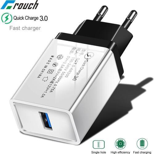 Fast USB Charger Quick Charge 3.0 5V3A Travel Wall Charger Adapter Mobile Phone Charger for iPhone 8 7 6 Samsung S8 S9Tablet EU