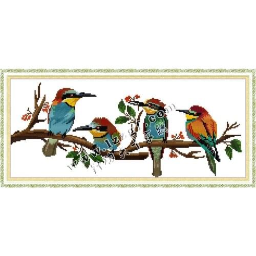Everlasting Love Bird on Branch Chinese Cross Stitch Kits Ecological Cotton 14CT 11CT Clear Stamped Easy to Complete
