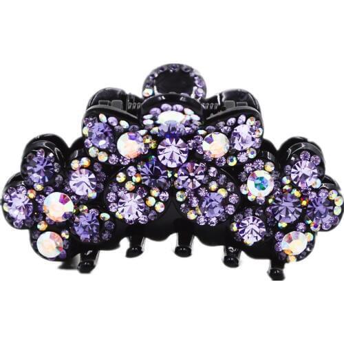 Fancyin New Flora Hair Claws Rhinestone Hair Clip High Quality Shining Hair Accessories for Girls