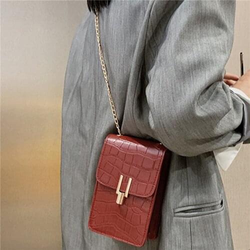 PU Street Mobile Phone Shoulder Handbags Summer Fashion Women Bags Female Vintage Crossbody Bag
