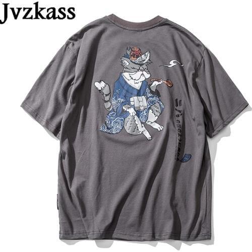 Jvzkass 2018 new Womens Day BF Wind Kitten Round Neck Short-sleeved t-shirt Summer Student T-shirt Loose T-shirt Z197