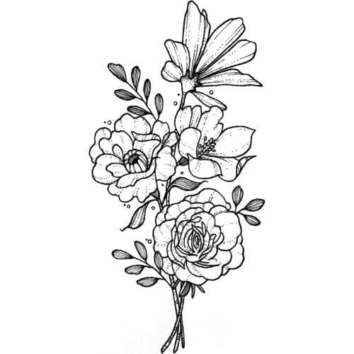 30pcs Beauty Flower Waterproof Temporary Tattoos Sticker Fake Tattoo Tatuajes Temporales Tatoo Temporary Stickers