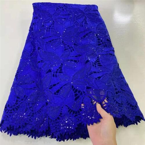 5yards african lace fabric high quality guipure cord lace fabric with stones guipure lace fabric for women dress