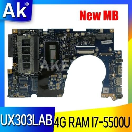 Akemy UX303LAB Laptop motherboard For Asus UX303LA UX303LB UX303LN UX303LA UX303L U303L mainboard 4G RAM I7-5500U SR23W