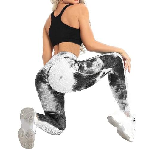 Seamless Leggings Women Tie-dye Pocket Breathable Push Up Gym Sport Leggings Slim Stretch Running Tights Pants leggins mujer