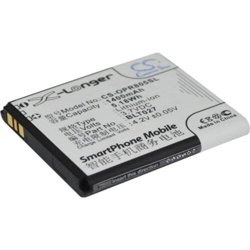 CS 1400mAh/5.18Wh battery for OPPO R803, R805 BLT027