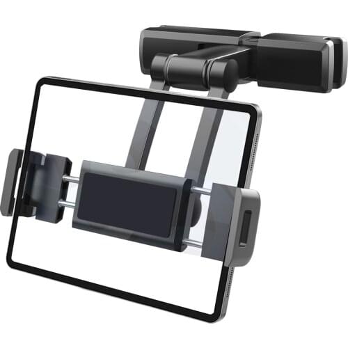 Car Seat Rear Phone Holder 360 Degree Rotate Car Neck Pillow Phone Stand Telescopic Headrest Tablet Bracket for 4.7-12.3 Inch