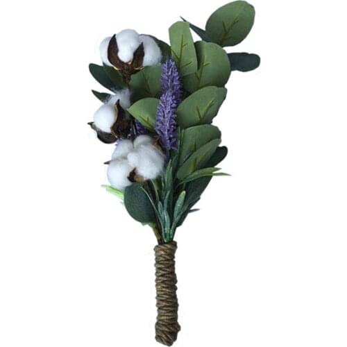 Simulation Money Leaf Lavender Cotton Bouquet Flower Arrangement Photo Props Wedding Home Living Room Party Ornament