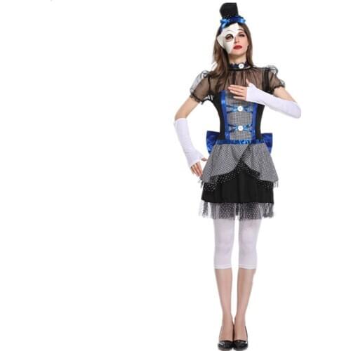 Halloween Cosplay Ghost Bride Clown Costume Carnival Party Ghost Doll Devil Game Stage Performance Fancy Dress