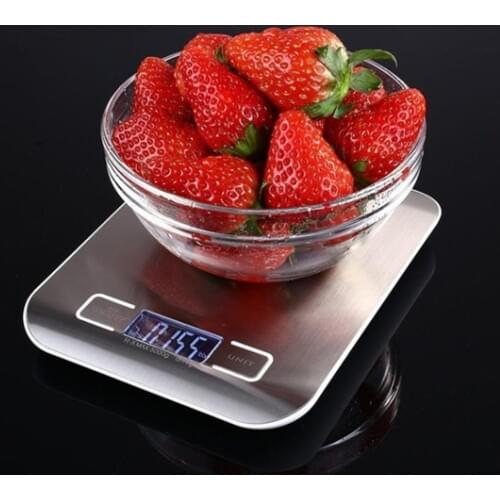 Stainless Steel Kitchen Scale Digital 5 kg Electronic Food Weighing Scale Measuring Gram Accurate Cooking Tool