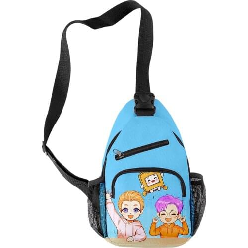 Lankybox Mens Casual Outdoor Shoulder Bag Sling Chest Pack Canvas Sports Travel Crossbody Waist Bags