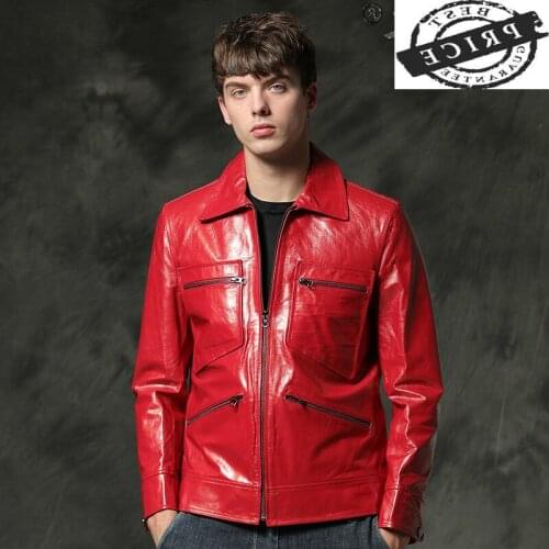 Coat Natural Sheepskin Male 100% Genuine Leather Jacket Men Clothes 2021 Streetwear Motorcycle Real Leather Jackets a623