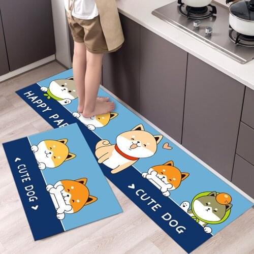 Waterproof Oilproof Kitchen Mat Antislip Bath Mat Soft Bedroom Floor Mat Living Room Carpet Doormat Kitchen Rug