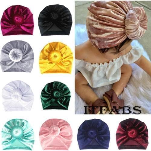 Citgeett New Unisex Baby Cap Beanie Boy Girl Toddler Infant Children Velvet Soft Solid Velvet Cute Hat
