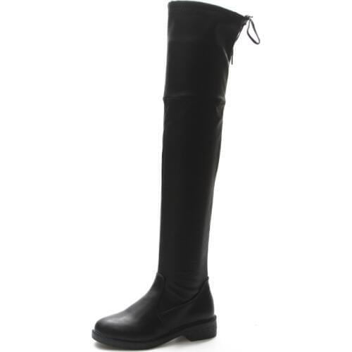 Autumn Winter Pattern Chalaza Matting Overknee Boots Coarse Womens Shoes Increase Canister High Canister Force Boots Woman