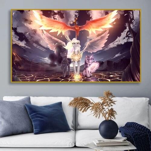 My Little Pony" poster cartoon animation HD print wall art canvas painting and print modern home living room decoration painting