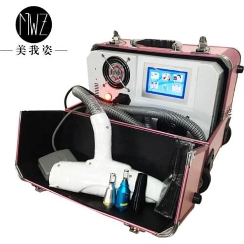 Portable Q Switch Nd Yag Laser /Trolly case Nd Yag Laser Tatoo Removal Machine For Spot Removal