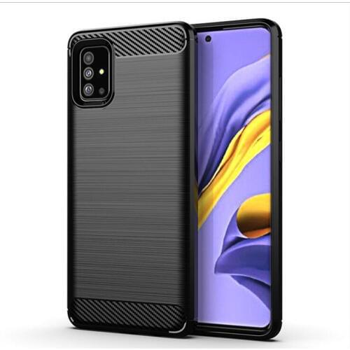 For Samsung A51 A50 Case Carbon fiber Cover Shockproof Phone Case On For Samsung Galaxy A50S A30S Cover Full Protection Bumper