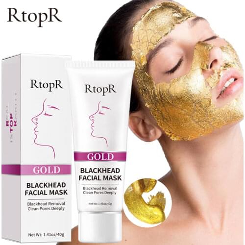RtopR New Gold Remove Blackhead Gel Facial Pore Peeling Acne Treatment Nose Deep Cleansing Face Whitening Hydrating Golden mud