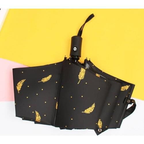 Wind Resistant Fully-Automatic Umbrella Rain Women For Men 3Folding Gift Parasol Compact Large Travel Business Car 10K Umbrella