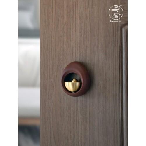 Japanese Style Door Suction Wind Chimes Metal Handmade Copper Bell Refridgerator Magnets Housewarming Gift Entrance Home