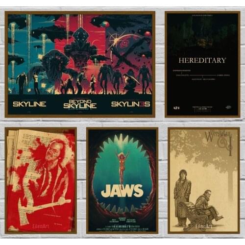 The Lost Boy JAWS Vintage Poster Classic Movie Poster Kraft Paper Retro Wall Art Picture Painting Bedroom Cafe Decor 42X30cm