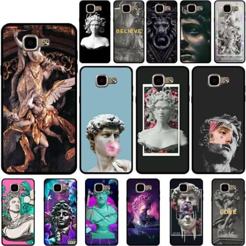 YNDFCNB Vintage Plaster Statue David Phone Case for Samsung A6 A7 A8 A10 A20 A21 A30 A30s A31 A40 A50 A51 A52 A70 A71