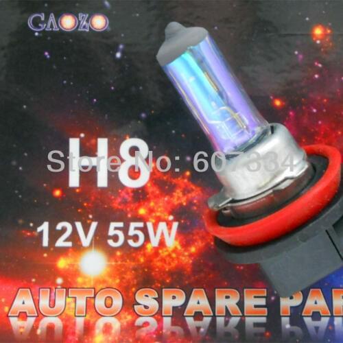 Stock Shipping Car Spare Halogen Lamp H8(PGJ19-1) 12V/55W For Universal Replacement Rainbow Gold Color Headlight Foglight