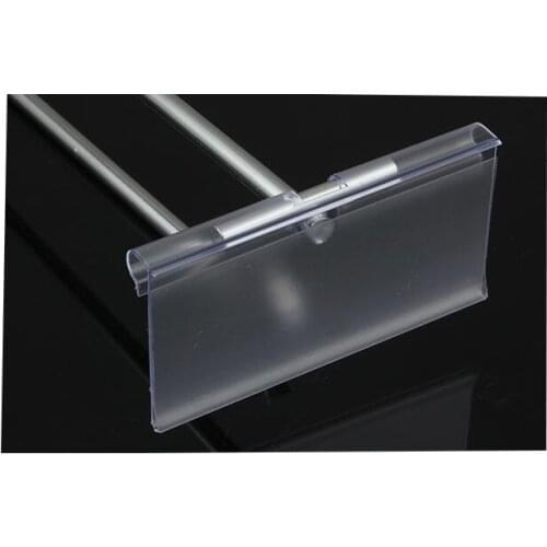 10pcs supermarket clear pvc Price Tag Sign Label Display Holder price Advertising Promotion Name Card Shelf free shipping