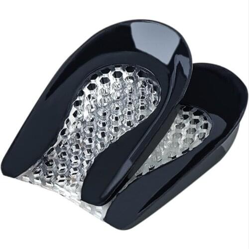 2pcs Silicone Heel Cup Heel Pad Cushion Inserts Insoles Shock Absorption Plantar Fasciitis Pain Relief Height Increase Foot Care