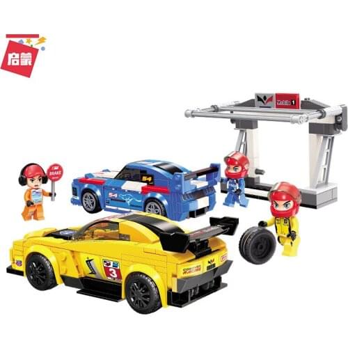423PCS Enlightenment Building Blocks 4203 Extreme Repair City Racing Sports Car Series Boy Toy Gifts