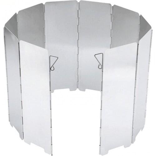 60%HOT 10Pcs/Set Outdoor Picnic Gas Stove Wind Shield Foldable Burner Windproof Screen