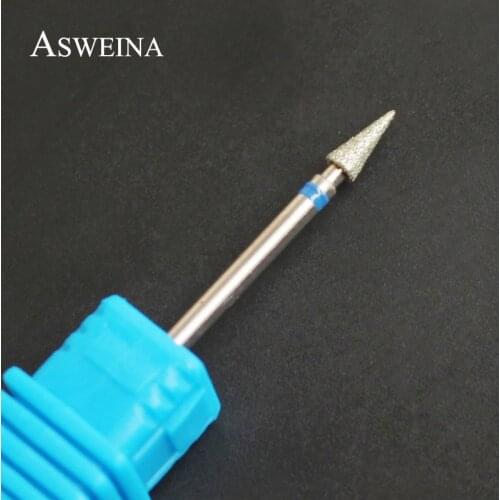 ASWEINA 1 PCS Cone Style 3mm Diameter Diamond Bur Drills Bit Electric Nail Art Manicure Machine Nail Tool Accessories
