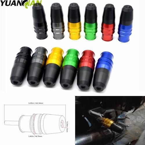 CNC Frame Crash Pads Exhaust Sliders Crash Protector For Kawasaki Z800 Z250 Z300 z900 z 800 Ninja 250 300 Motorcycle Accessories