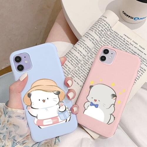 Cover For Xiaomi Redmi Note 8T 9s 8 5 6 7 9c Poco X3 Mi A3 A1 A2 9T 9 SE 10T Pro Lite Funny Cute Cartoon Gray Cat Case Bag Shell