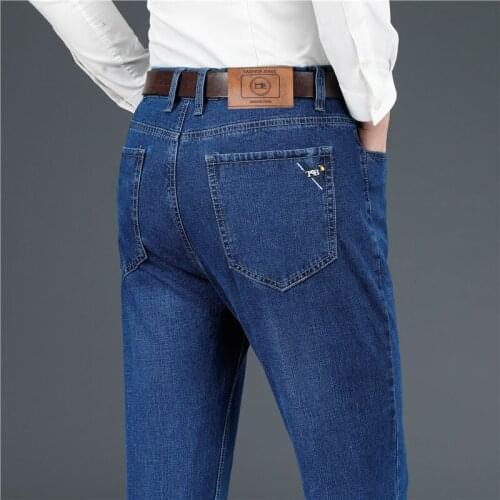 Mens Jeans Business Casual Fashion Stretch Jeans Classic Men Denim Pants Man Work Trousers Men Pants Size 29-40 3 Colors