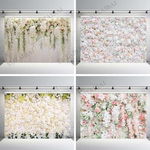 Spring Wedding Flowers Birthday Valentines Day Floral Photographic Backdrops Photography Backgrounds for Photo Studio