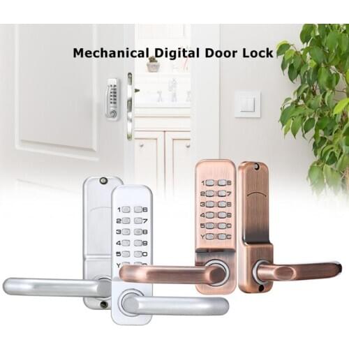 Keyless Mechanical Door Locks Keyless Digital Machinery Code Keypad Password Entry Door Lock Zinc Alloy Doors Handle