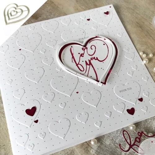 Metal Cutting die Cut Heart Frame Set Scrapbooking Paper Craft Handmade Card Album Punch Art Cutter Alinacutle Die