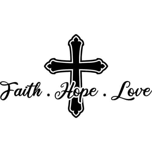Small Town religion Faith Hope Love Motorcycle Car Stickers Decal Anime Cute Car Accessories Decoration Pegatinas Para Coche