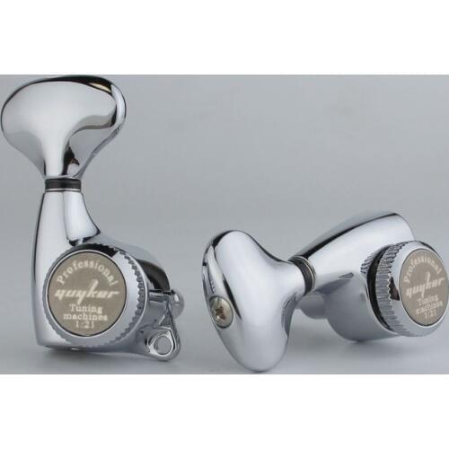 Guyker Guitar Machine Heads 1:21 Rear Locking Tuners Guitar Tuning Pegs Tuners for ST TL SG Style Electric Guitars Chrome