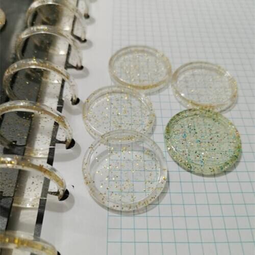 New 30PCS 35MM plastic solid gold powder and colorful powder binding CD, office and learning binding supplies
