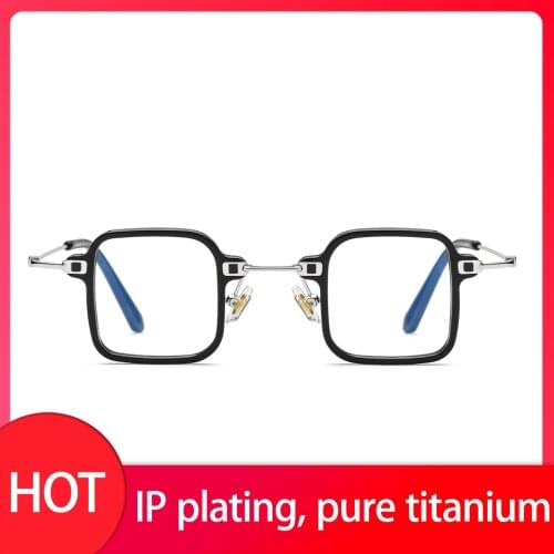 Top Quality Man Woman Optical Lenses Japan Ultralight Pure Titanium Spectacle Glasses Square Transparent Glasses Round Frame 672