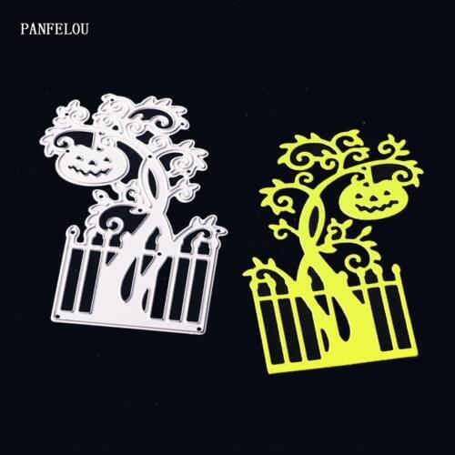 PANFELOU Metal craft Pumpkin tree paper die cutting dies for Scrapbooking/DIY Easter wedding Halloween cards